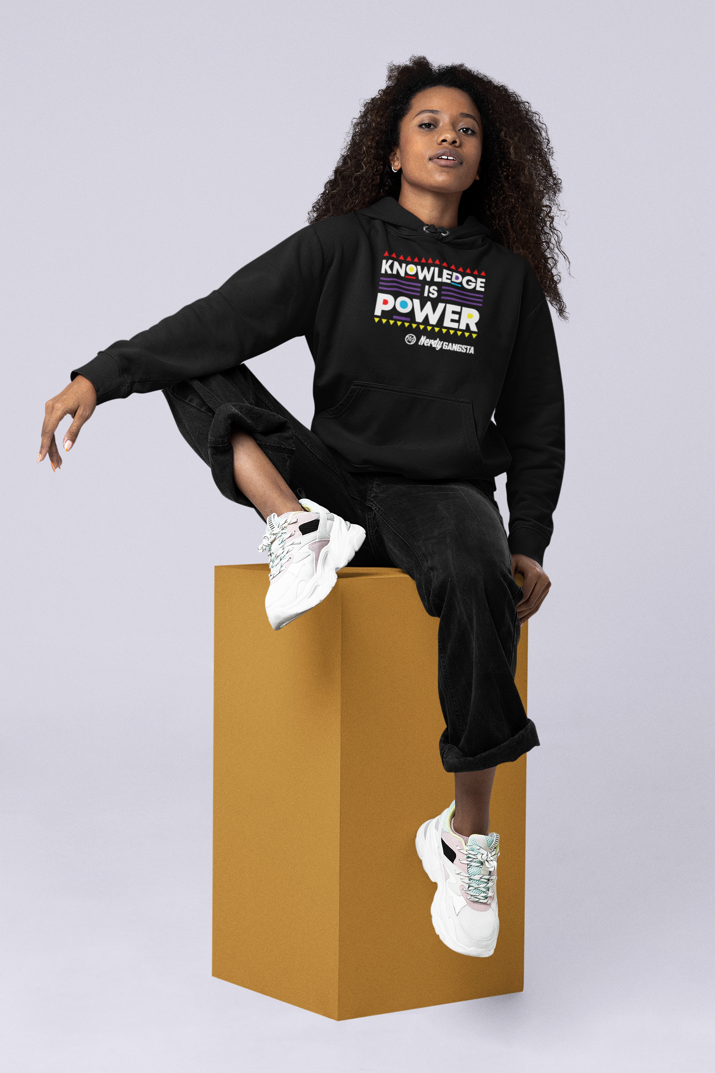 Knowledge is Power Hoodie - Unisex Hooded Sweatshirt (Black)