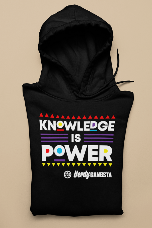 Knowledge is Power Hoodie - Unisex Hooded Sweatshirt (Black)