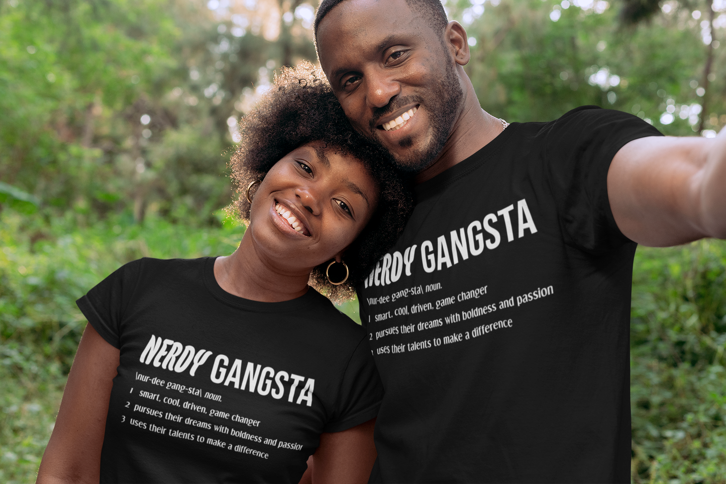Nerdy Gangsta Definition Unisex T-Shirt (Black)