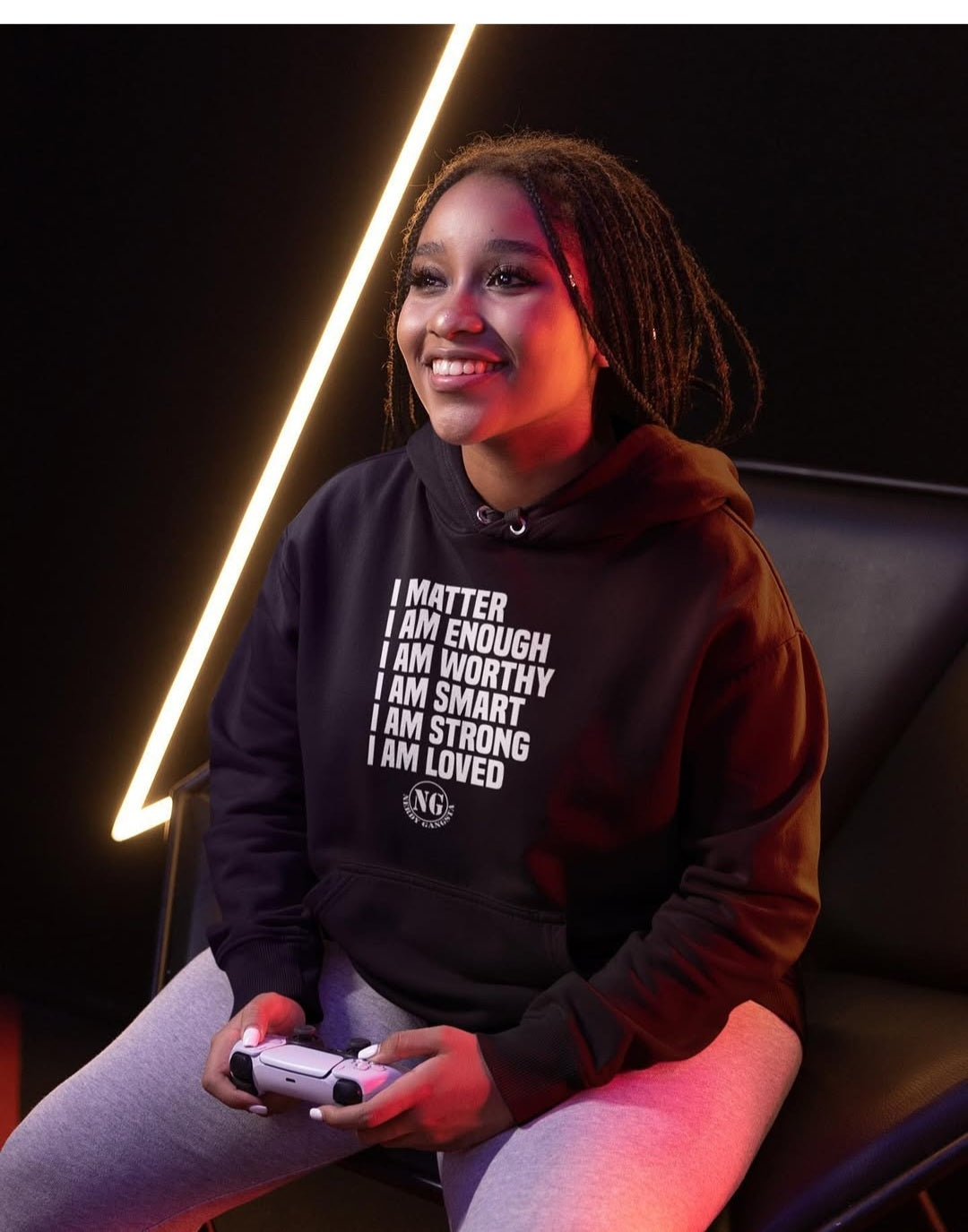 I Matter Hoodie - Unisex Hooded Sweatshirt (Black)
